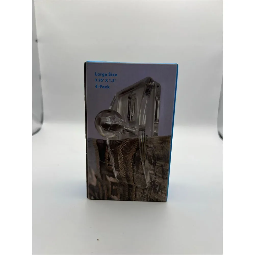 Clear‎ Wall Clips Display Hangers Large Size 3.25x1.5 Inch 4-Pack tapestry
